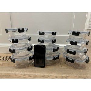 4pc (12 Airtight, Freezer Safe Food Storage Containers and 12 Lid)